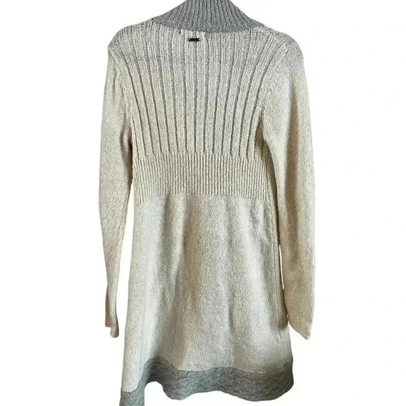 Prana Women’s Angelica Long Sweater Cardigan Size Small Cream Snap Buttons - Picture 4 of 5